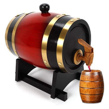 Load image into Gallery viewer, Vintage Oak Barrel Dispenser