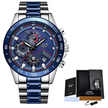 Load image into Gallery viewer, LIGE Men Watches Top Brand Luxury Stainless Steel.