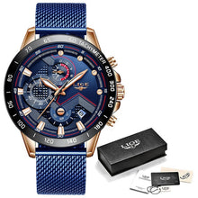 Load image into Gallery viewer, LIGE Men Watches Top Brand Luxury Stainless Steel.