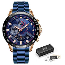 Load image into Gallery viewer, Mens Watches with Stainless Steel Top Brand Luxury Sports.