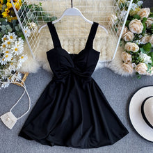 Load image into Gallery viewer, Women A-line Sexy Dress V-Neck Spaghetti Strap Backless Mini Dresses.