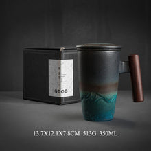 Load image into Gallery viewer, Luxury Retro Tea Cup Ceramic Mug Large.