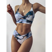 Load image into Gallery viewer, Marble Print Brazilian Bikini.