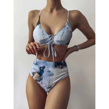 Load image into Gallery viewer, Marble Print Brazilian Bikini.