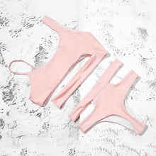 Load image into Gallery viewer, High Quality White Bikinis High Waist Bikini Hot Sale Padded Bra Hollow Out Sexy Swimsuit Female Swimwear Women Bathing Suit