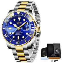 Load image into Gallery viewer, New LIGE Mens Watches Fashion Business Waterproof Quartz
