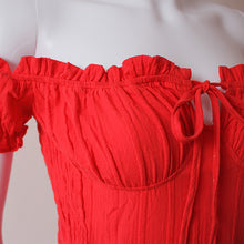 Load image into Gallery viewer, Sexy Off Shoulder Smocked Bodycon Dress Women.