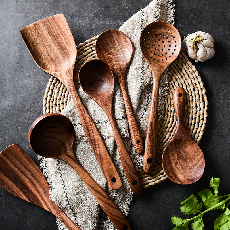 Natural Wood Kitchen Set