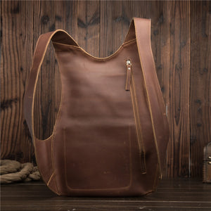 Anti-Theft Genuine Leather Backpack