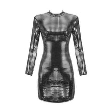 Load image into Gallery viewer, New Women&#39;S Silver Dress Sequins Long-Sleeved Bag Hip.
