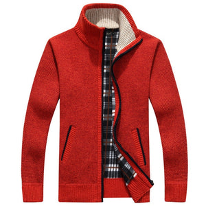 Men's Knitted Sweater Coat.