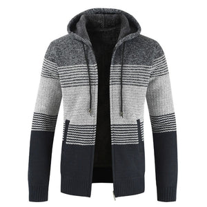 Winter Thick Warm Hooded Cardigan Jumpers Men.