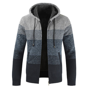 Winter Thick Warm Hooded Cardigan Jumpers Men.