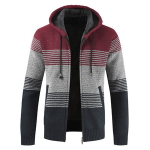Winter Thick Warm Hooded Cardigan Jumpers Men.
