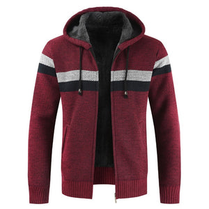 Winter Thick Warm Hooded Cardigan Jumpers Men.