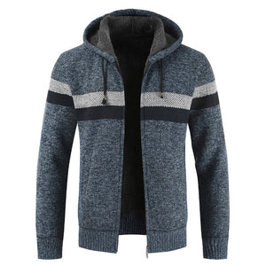 Winter Thick Warm Hooded Cardigan Jumpers Men.