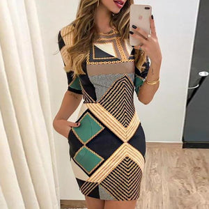 new elegant dress fashion print.