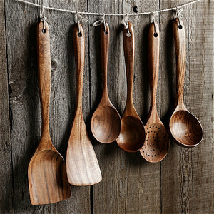 Natural Wood Kitchen Set