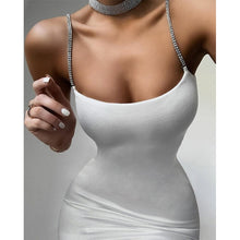 Load image into Gallery viewer, Chicology diamond thin strap bodycon sexy mini dress party.
