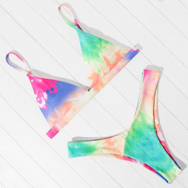 Tie Dye Brazilian Bikini Set.