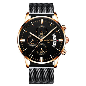 North Luxury Men Watches Waterproof Genuine Leather Fashion Casual
