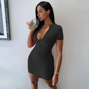 Women Winter Fall Bodycon Ribbed Dress.