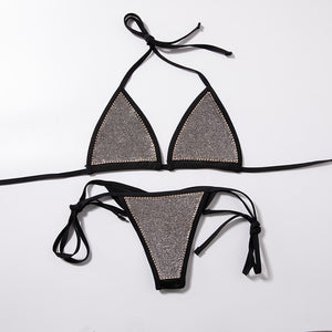 Luxury Bling Rhinestone Brazilian Bikini.