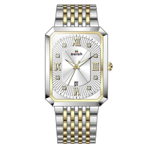 Men's Luxury Stainless Steel Gold Watch.