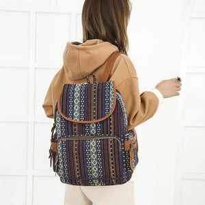 Boho Canvas Backpack