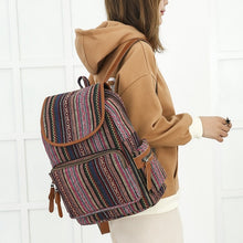 Load image into Gallery viewer, Boho Canvas Backpack
