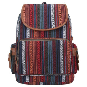 Boho Canvas Backpack