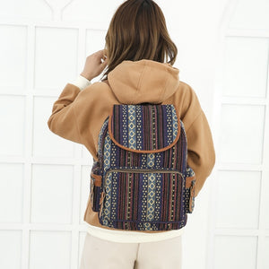 Boho Canvas Backpack