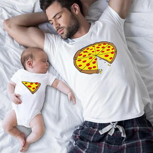 Family Matching Clothes Father Mother Daughter Son Pizza T-shirt.