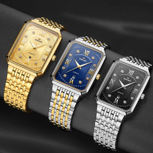 Men's Luxury Stainless Steel Gold Watch.