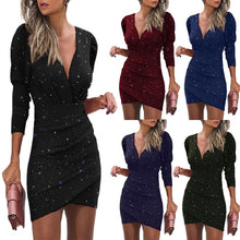 Load image into Gallery viewer, Pulse Size Long Sleeve Elegant Sexy Dress.
