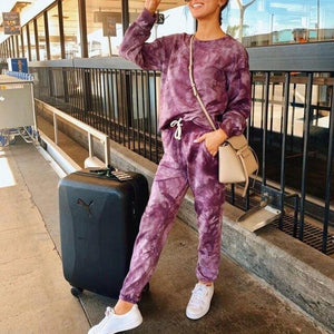 Women Casual Tie Dye Tracksuits Pijama.